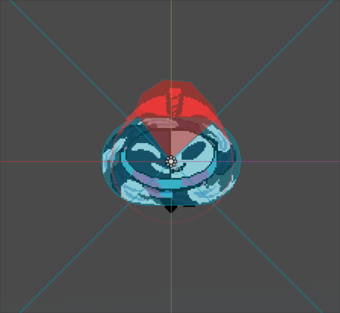 Spinning top hitboxes in the Godot editor